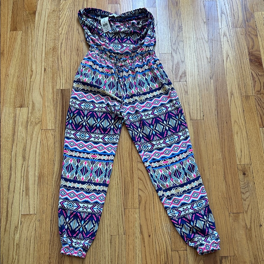 The Vanity Room Multicolor Patterned Jumpsuit